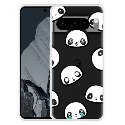Cazy Hoesje geschikt voor Google Pixel 8 Pro Panda Emotions