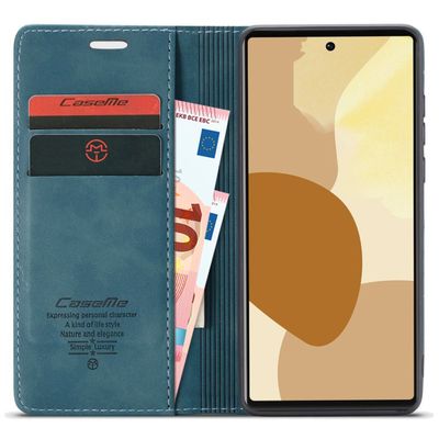 Google Pixel 6 Hoesje - CASEME Retro Wallet Case - Blauw