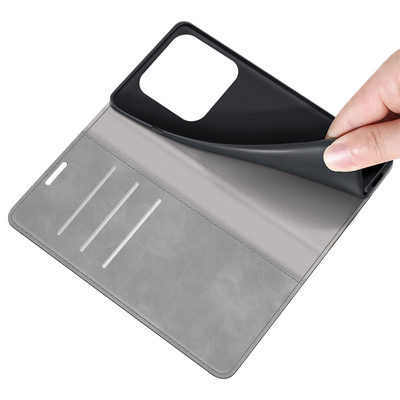 Cazy Wallet Magnetic Hoesje geschikt voor Xiaomi 13 Pro - Grijs