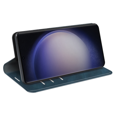 Cazy Wallet Magnetic Hoesje geschikt voor Samsung Galaxy S23 Ultra - Blauw