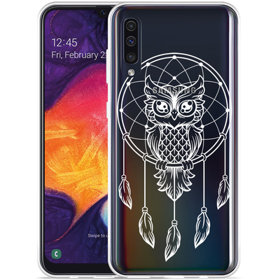 Cazy Hoesje geschikt voor Samsung Galaxy A50 - Dream Owl Mandala