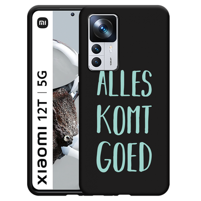 Cazy Hoesje Zwart geschikt voor Xiaomi 12T/12T Pro - Alles Komt Goed