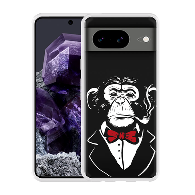 Cazy Hoesje geschikt voor Google Pixel 8 Smoking Chimp