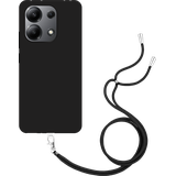 TPU Hoesje met Koord geschikt voor Xiaomi Redmi Note 13 4G - Zwart