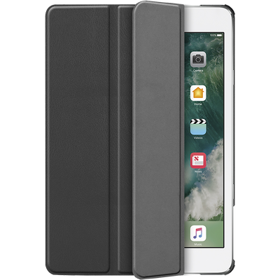 Cazy Hoes geschikt voor iPad Air (2nd Gen) 2014/iPad Air (1st Gen) 2013 - TriFold Tablet Smart Cover met Penhouder - Zwart