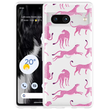 Hoesje geschikt voor Google Pixel 7a Roze Cheeta's