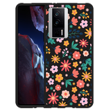 Hoesje Zwart geschikt voor Poco F5 Pro Always have flowers