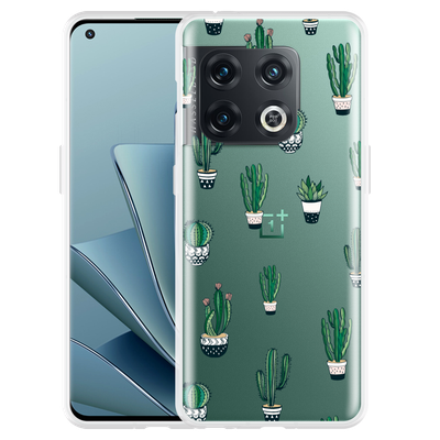 Cazy Hoesje geschikt voor OnePlus 10 Pro - Green Cactus