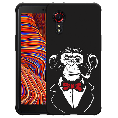 Cazy Hoesje Zwart geschikt voor Samsung Galaxy Xcover 5 - Smoking Chimp