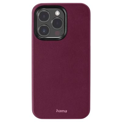Hama MagCase Finest Sense Cover Hoesje geschikt voor Apple iPhone 14 Pro - Compatibel met Magsafe - Bordeaux