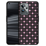 Hoesje Zwart geschikt voor Realme GT2 Pro - Geometrisch Pink