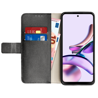 Cazy Wallet Classic Hoesje geschikt voor Motorola Moto G13 4G - Zwart