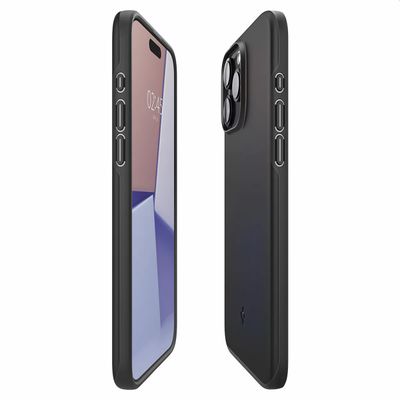 Spigen Hoesje geschikt voor iPhone 15 Pro Max - Thin Fit - Zwart