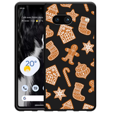 Hoesje Zwart geschikt voor Google Pixel 7a Christmas Cookies