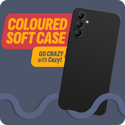 Cazy Soft Color TPU Hoesje geschikt voor Samsung Galaxy A34 - Zwart