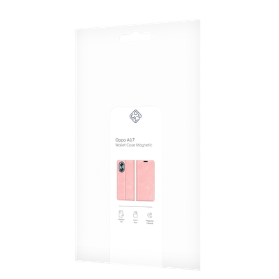 Cazy Wallet Magnetic Hoesje geschikt voor Oppo A17 - Roze
