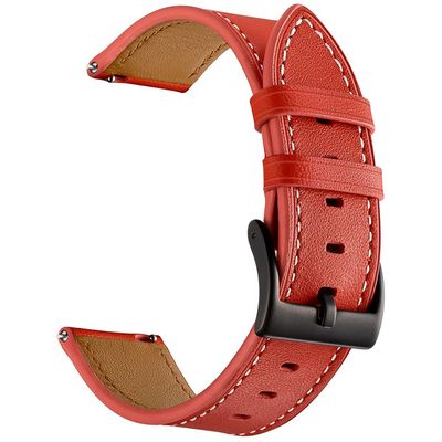 Just in Case Watch Strap 20mm - Leather Band - Red