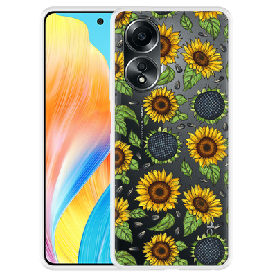 Cazy Hoesje geschikt voor Oppo A58 4G Sunflowers