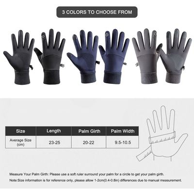 Cazy Waterdichte Touchscreen Handschoenen - Grijs - Maat L
