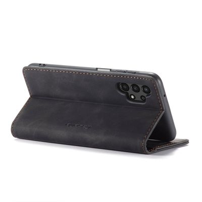 CASEME Samsung Galaxy A13 Retro Wallet Case - Black