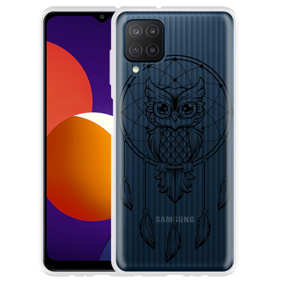 Cazy Hoesje geschikt voor Samsung Galaxy M12 - Dream Owl Mandala