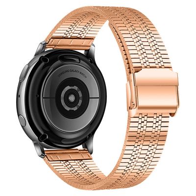 Cazy Samsung Galaxy Watch 3 41mm Bandje - Stalen Watchband - 20mm - Rose Goud