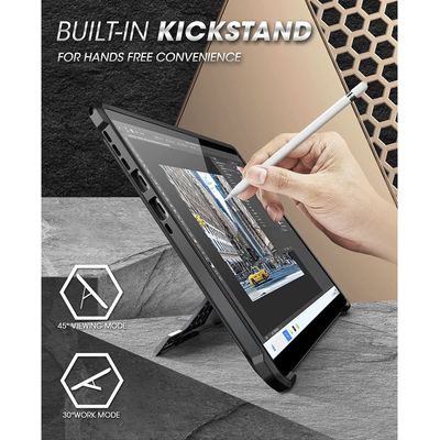 Supcase Unicorn Beetle Pro Hoes - Tablethoes voor Microsoft Surface Pro 9 - Zwart