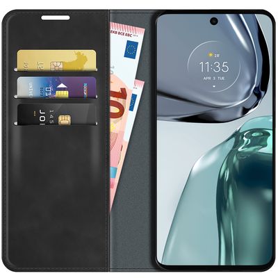 Cazy Wallet Magnetic Hoesje geschikt voor Motorola Moto G62 5G - Zwart