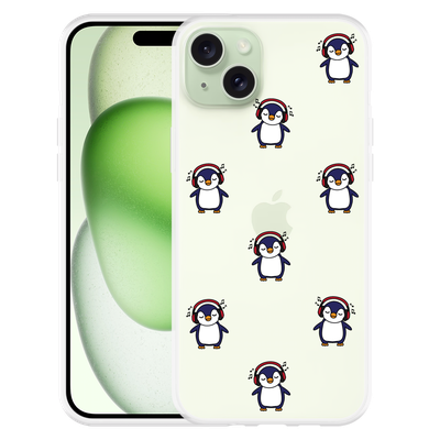 Cazy Hoesje geschikt voor iPhone 15 Plus Penguin Chillin