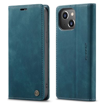 CASEME iPhone 14 Retro Wallet Case - Blue