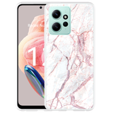 Hoesje geschikt voor Xiaomi Redmi Note 12 4G White Pink Marble
