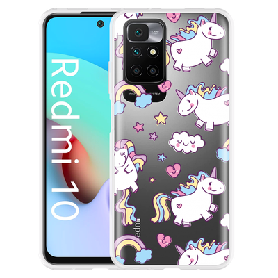 Cazy Hoesje geschikt voor Xiaomi Redmi 10 - Fat Unicorn