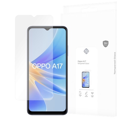 Cazy Tempered Glass Screen Protector geschikt voor Oppo A17 - Transparant