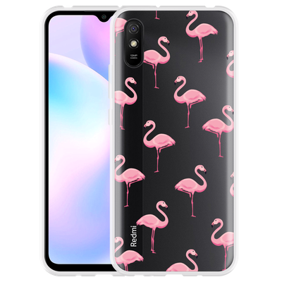 Cazy Hoesje geschikt voor Xiaomi Redmi 9A - Flamingo