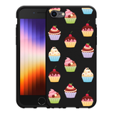 Hoesje Zwart geschikt voor iPhone SE 2022 - Cupcakes