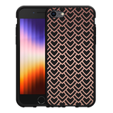 Hoesje Zwart geschikt voor iPhone SE 2022 - Pink Pattern