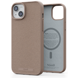 Njord Collections Fabric Hoesje geschikt voor iPhone 15 Plus - Premium Stof - 100% gerecycled materiaal - Pink Sand