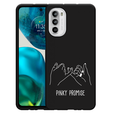 Cazy Hoesje Zwart geschikt voor Motorola Moto G52 - Pinky Promise