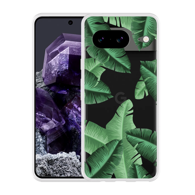 Cazy Hoesje geschikt voor Google Pixel 8 Palm Leaves