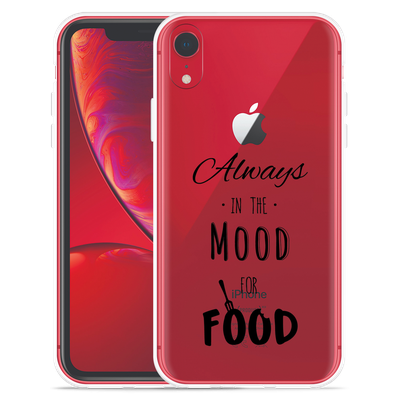 Cazy Hoesje geschikt voor iPhone Xr - Mood for Food Black