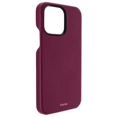 Hama MagCase Finest Sense Cover Hoesje geschikt voor Apple iPhone 14 Pro - Compatibel met Magsafe - Bordeaux