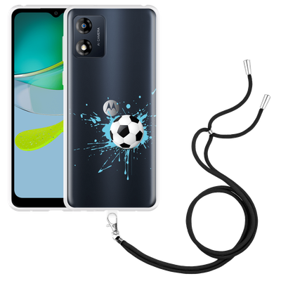 Cazy Hoesje met koord geschikt voor Motorola Moto E13 4G Soccer Ball