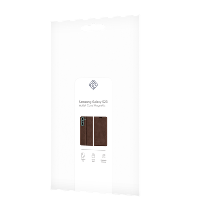 Cazy Wallet Magnetic Hoesje geschikt voor Samsung Galaxy S23 - Bruin