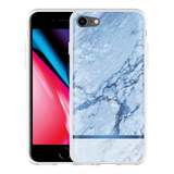Hoesje geschikt voor iPhone 8 - Blauw Marmer