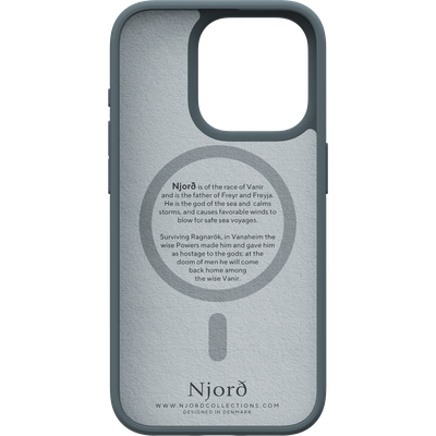 Njord Collections Fabric Case iPhone 15 Pro (Dark Grey) NA51FA09