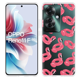 Hoesje geschikt voor Oppo Reno11 F Inflatable Flamingos