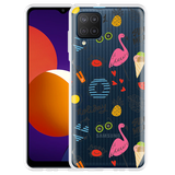 Hoesje geschikt voor Samsung Galaxy M12 - Summer Flamingo