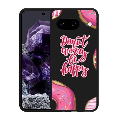 Cazy Hoesje Zwart geschikt voor Google Pixel 8 Donut Worry