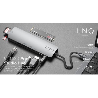 LINQ Connects 9in1 SSD Pro USB-C Multiport Hub - LQ48020