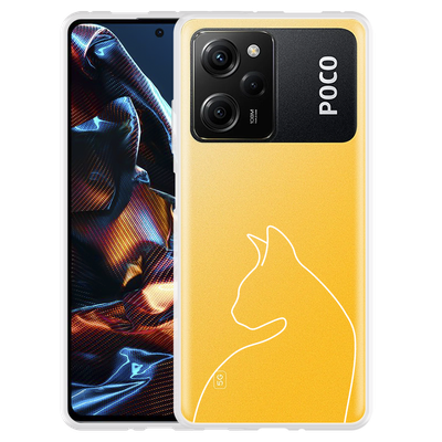 Cazy Hoesje geschikt voor Poco X5 Pro Kattencontour II